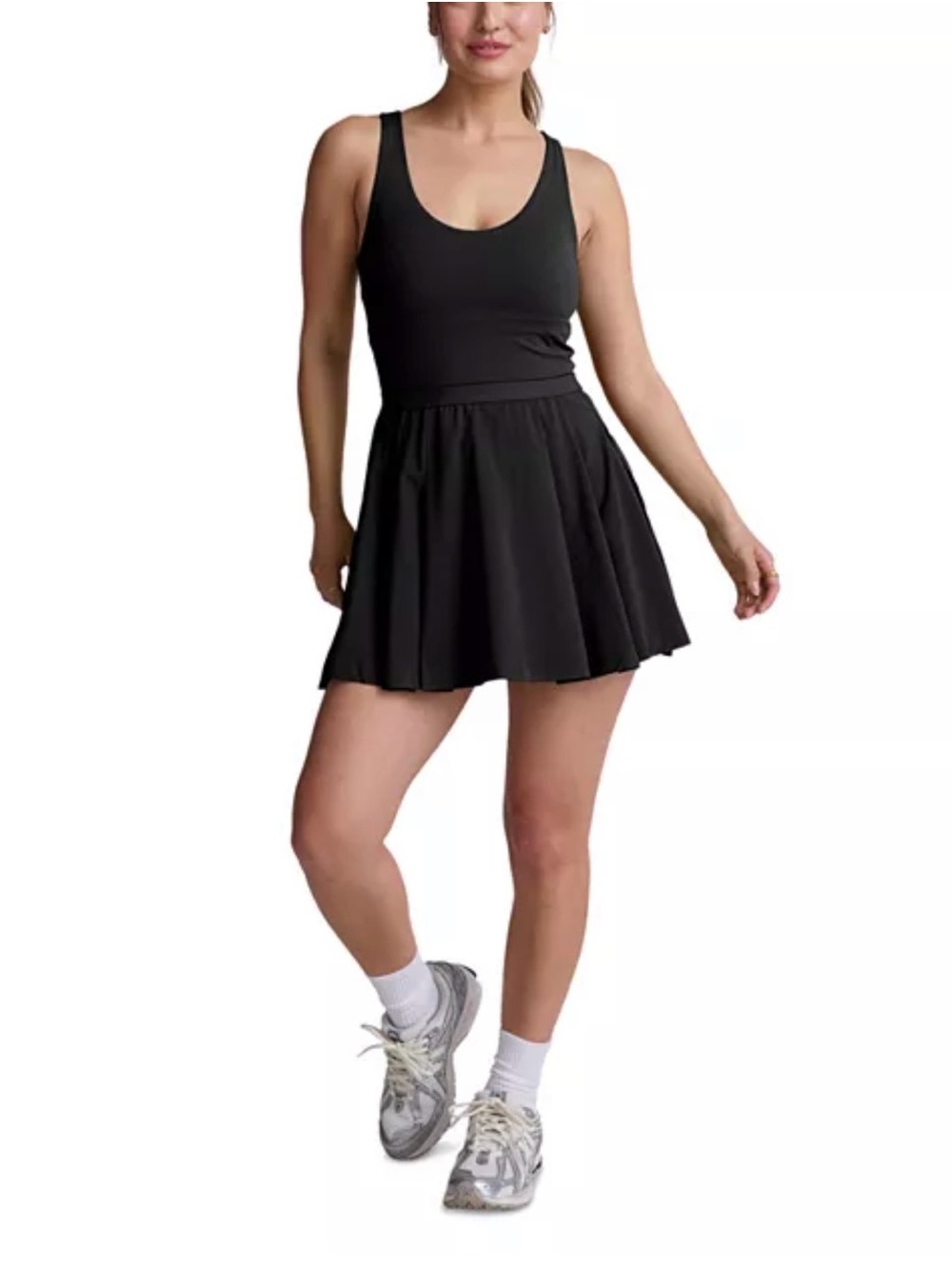 Beyond Yoga Score Dress Skort M True Black Athletic Athleisure Sporty Pickleball